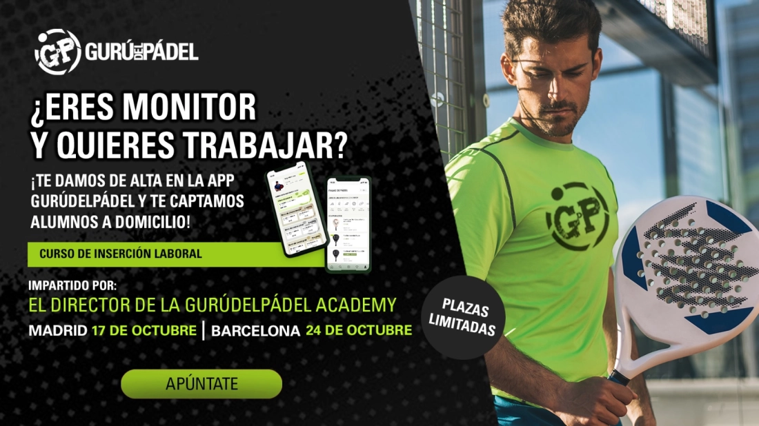 Curso de Inserción Laboral para Monitores de Pádel GRATIS con el plan App&Web Standard