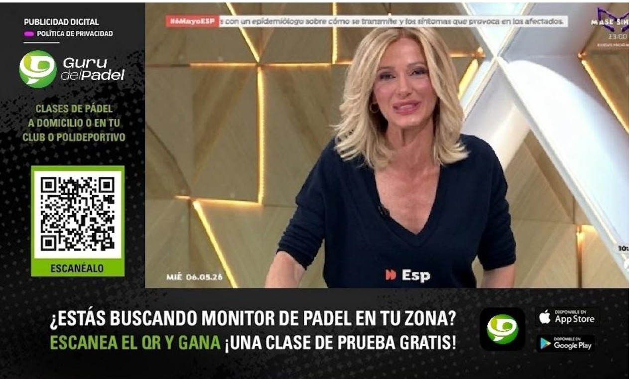 Ejemplo de campaña televisiva de GurudelPadel en Atresmedia